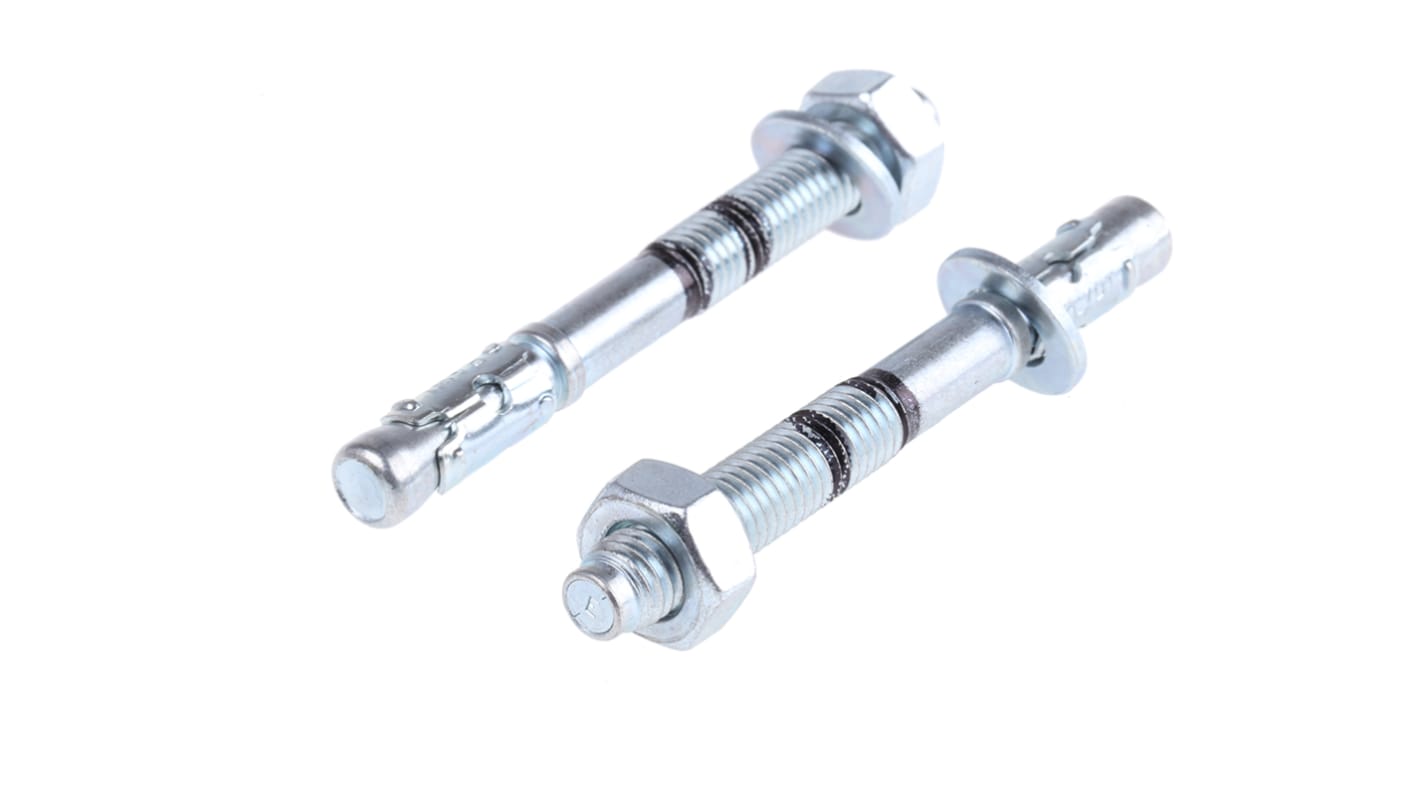 RawlPlug Steel Bolt Anchor 10mm x 95mm, 10mm Fixing Hole