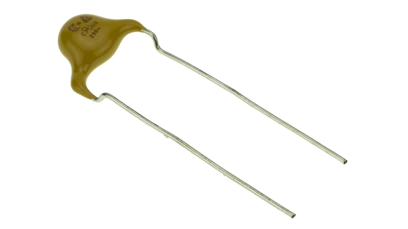 Vishay Single Layer Ceramic Capacitor (SLCC) 22pF 500V ac ±10% U2J Dielectric, VY1, Through Hole +125°C Max Op. Temp.