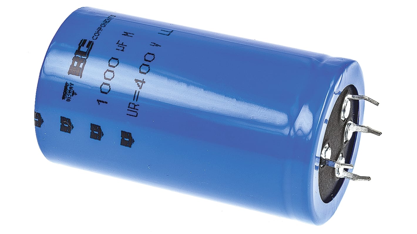 Vishay 1000μF Aluminium Electrolytic Capacitor 400V dc, Snap-In - MAL209526102E3