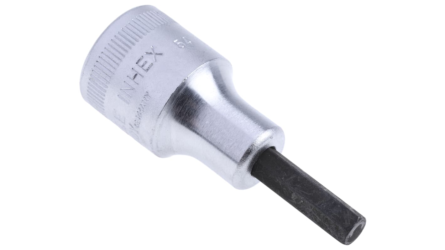 STAHLWILLE 1/2 in Drive Bit Socket, Hex Bit, 6mm, 60 mm Overall Length