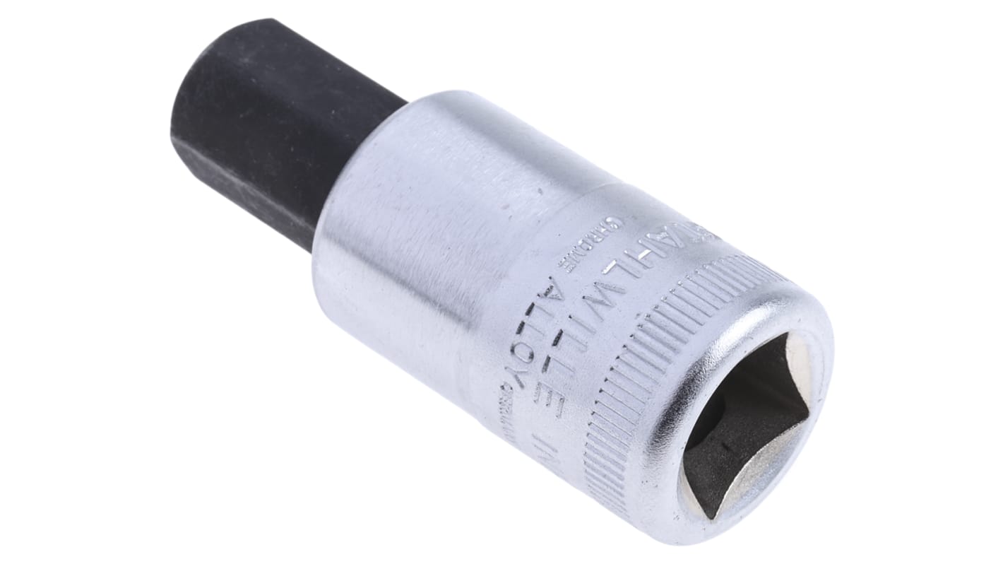 STAHLWILLE 1/2 in Drive Bit Socket, Hex Bit, 14mm, 60 mm Overall Length