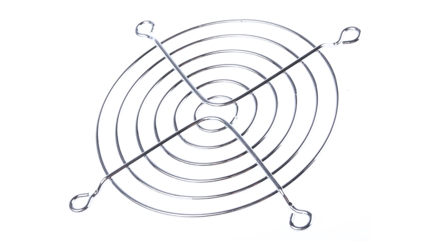 RS PRO Schutzgitter, Gr. 92mm, Stahl, Schraublochabstand 82.5mm, Chrom