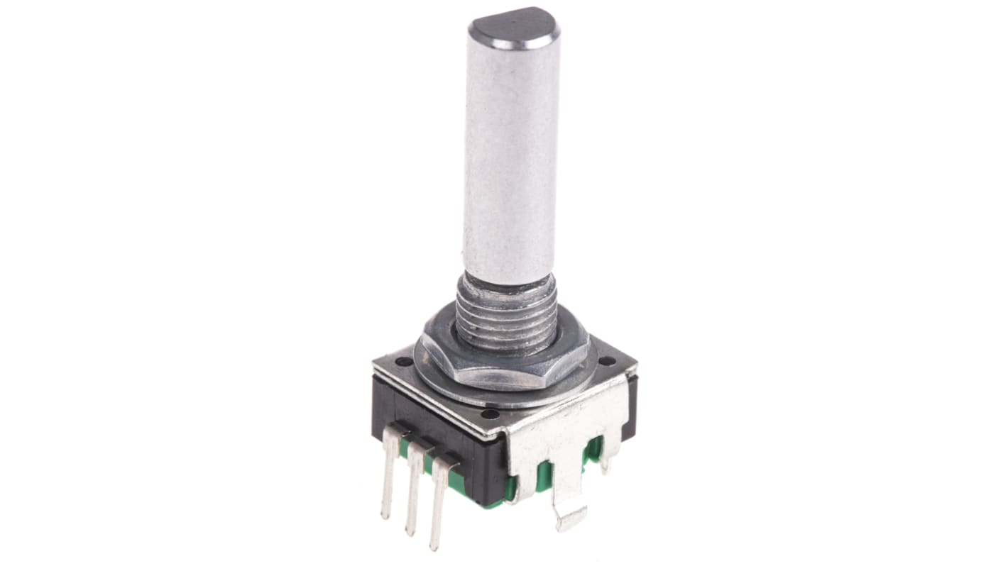 Bourns 24 Pulse Incremental Mechanical Rotary Encoder with a 6 mm Flat Shaft (Not Indexed)