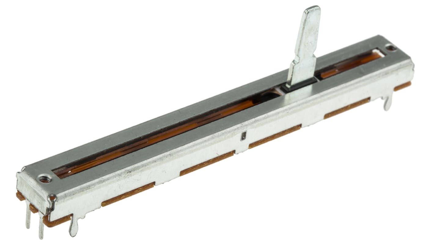 Bourns PTA6043-2015DPB103 1 modul Kul, Skydelåse Skydepotentiometer, Hulmontering, 10kΩ, ±20%, 0.25W Lineær