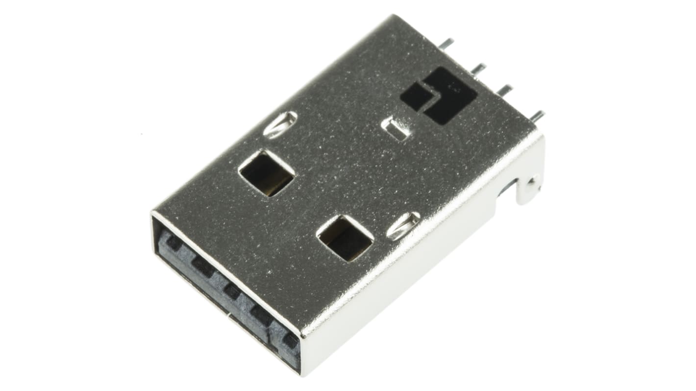 Lumberg Right Angle, SMT, Plug Type A 2.0 USB Connector