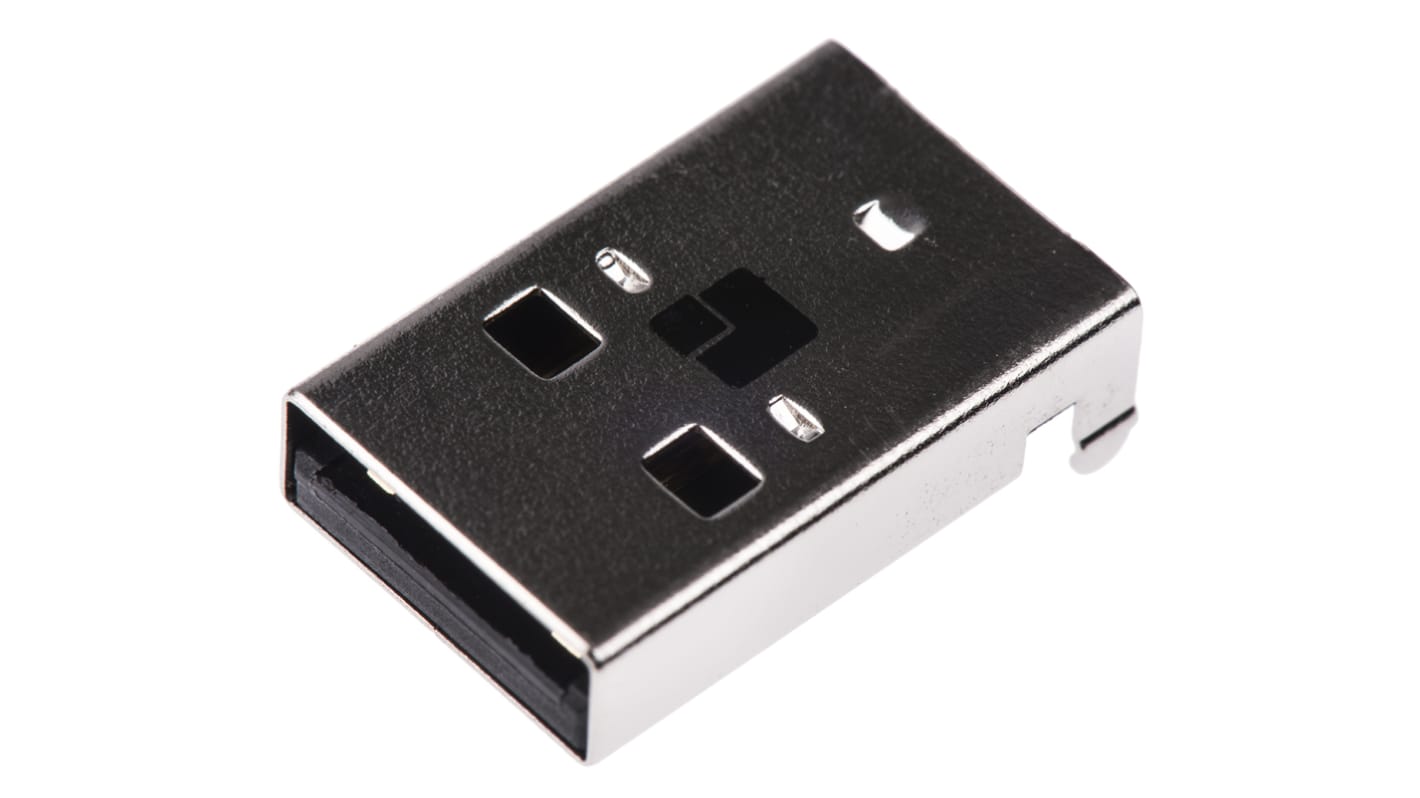 Lumberg USB-Steckverbinder 2.0 A Stecker / 1.0A, THT-Lötanschluss