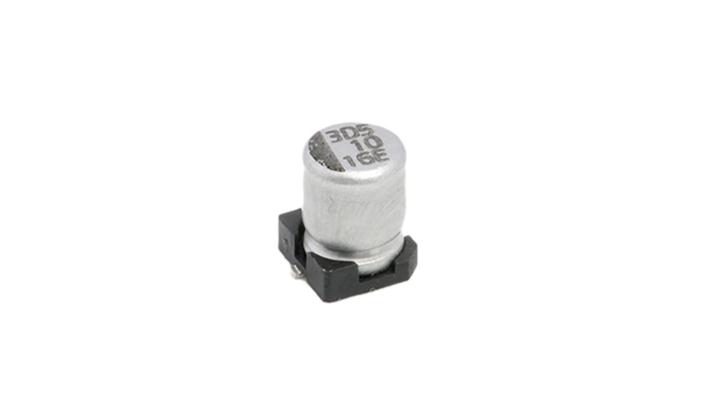 Kondensator 10μF 16V dc SMD NIC Components roztaw: 1mm 4 (Dia.) x 5.5mm