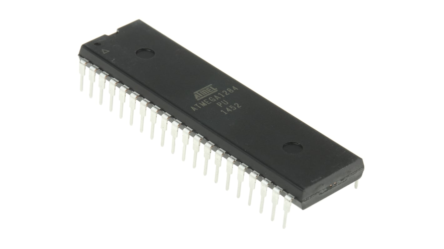 Microchip ATMEGA1284-PU, 8bit AVR Microcontroller, ATmega, 20MHz, 128 kB Flash, 40-Pin PDIP