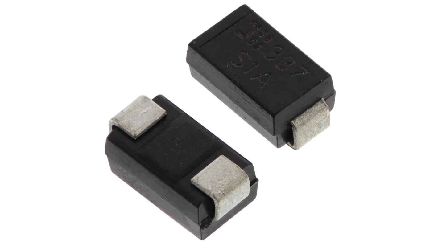 Diodes Inc S1A-13-F Diode, 50V Silicon Junction, 3μs, 1A, 2-Pin DO-214AC (SMA) 1.1V