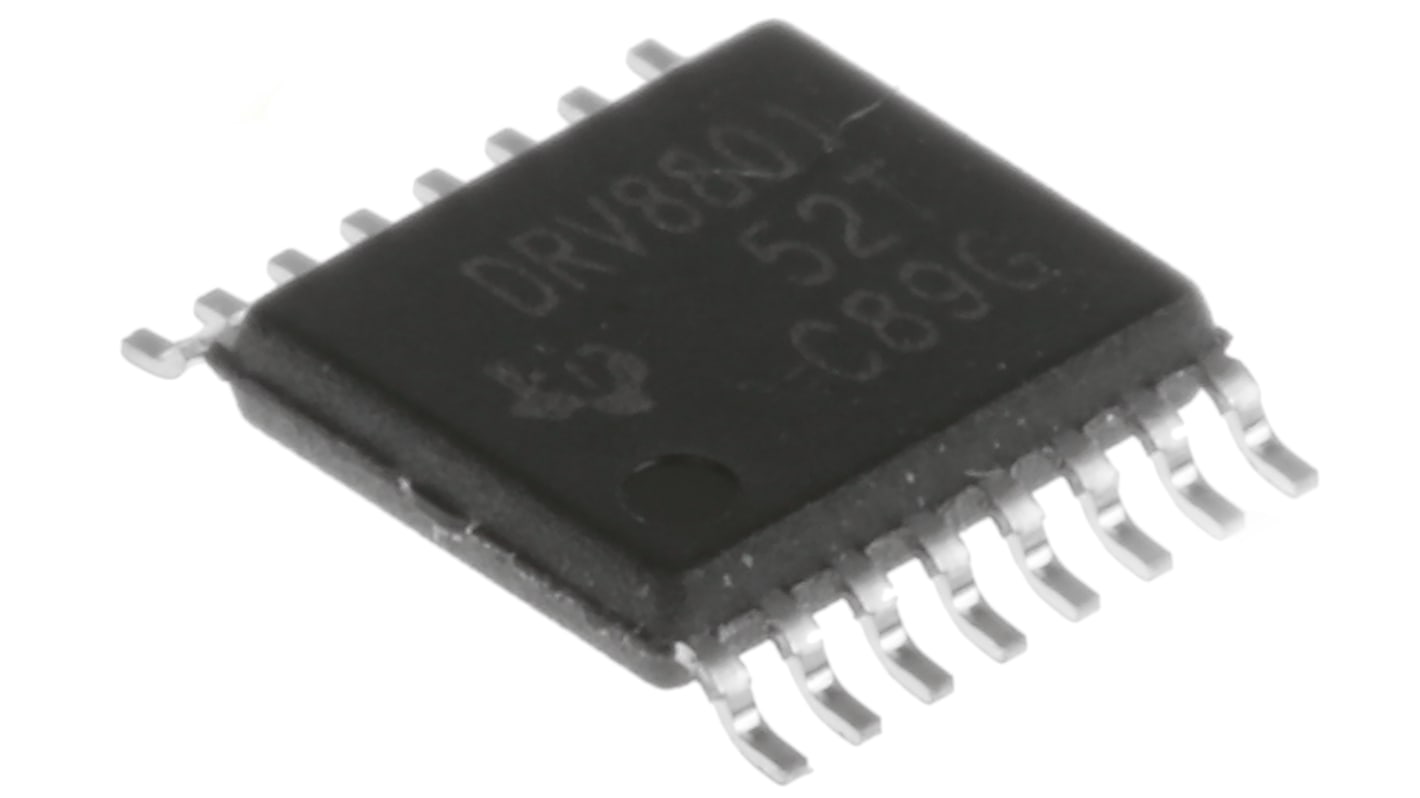 Texas Instruments Motor Driver IC DRV8801PWP, 1.8A, 3.8W, HTSSOP, 16-Pin, DC Bürstenmotor, Vollbrücke