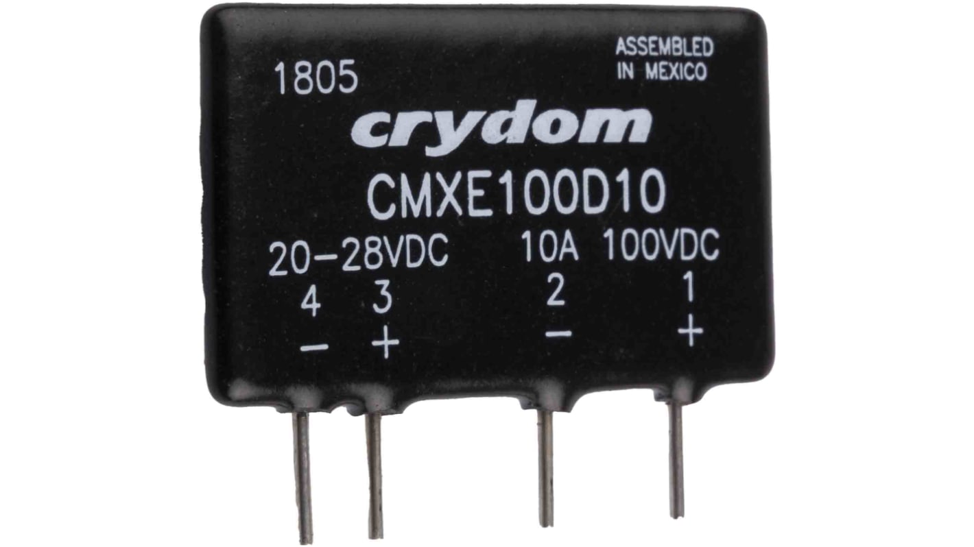 Relé de estado sólido Sensata Crydom, contactos SPST, control 20 → 28 Vdc, carga 0 → 100V dc, 10 A máx.,