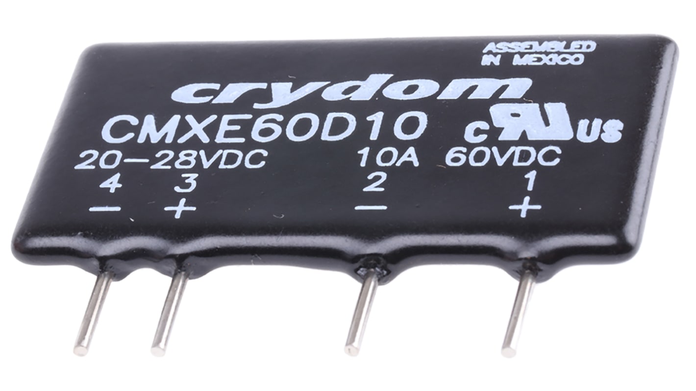 Relé de estado sólido Sensata Crydom CMX, contactos SPST, control 20 → 28 Vdc, carga 0→ 60V dc, 10 A