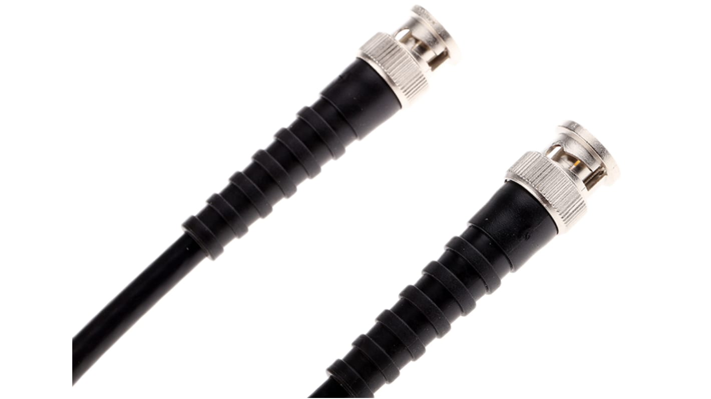 Telegartner Male BNC to Male BNC Coaxial Cable, 250mm, RG59B/U Coaxial, Terminated