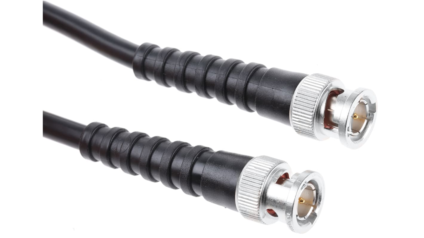 Telegartner Male BNC to Male BNC Coaxial Cable, 1.5m, RG59B/U Coaxial, Terminated