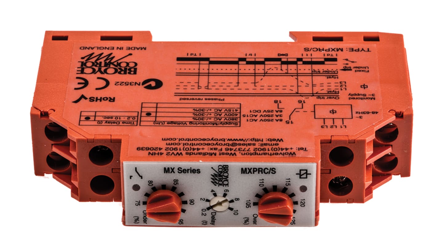 Broyce Control Phase, Time Delay, Voltage Monitoring Relay, SPDT