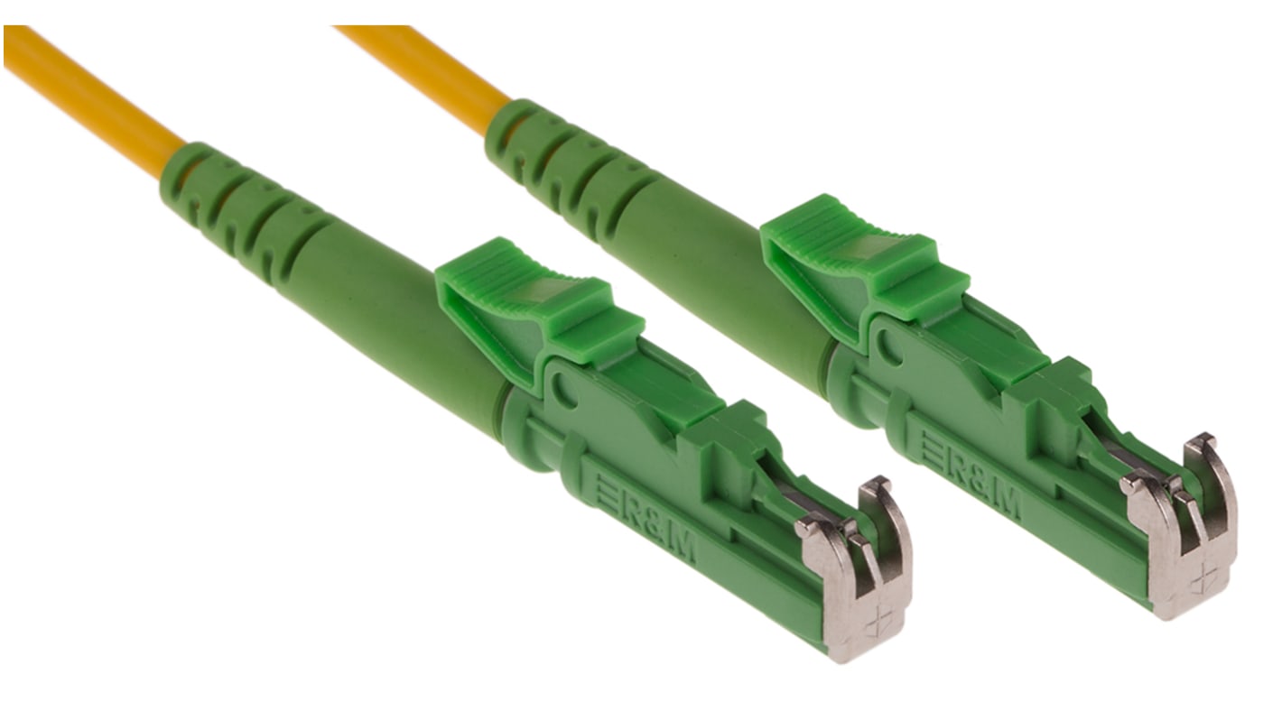 Cable de fibra óptica RS PRO OS1, con A: E-2000, con B: E-2000, long. 2m, funda de , funda libre de halógenos y bajo