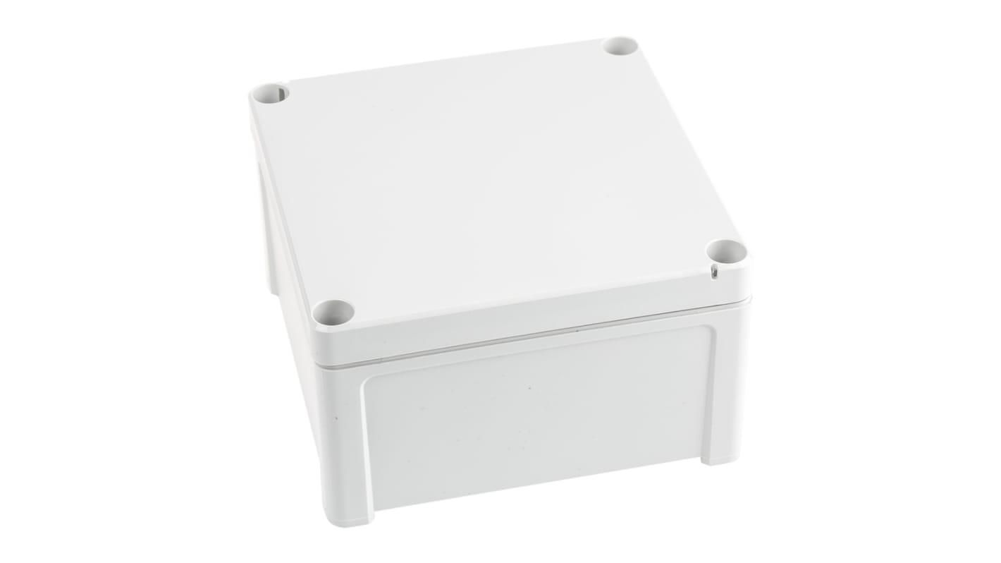 Caja Fibox de ABS Gris, 130 x 130 x 75mm, IP65