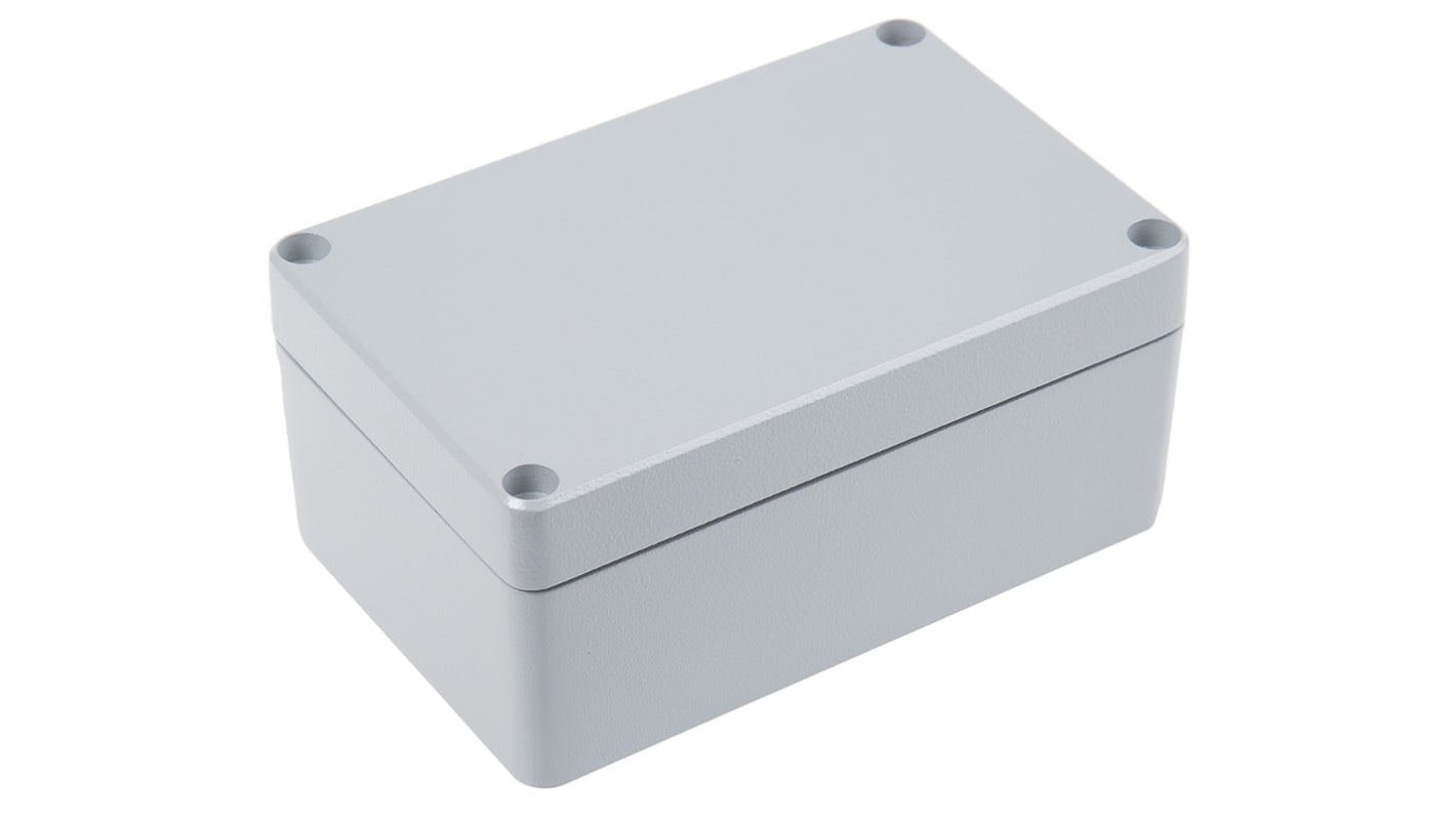 Fibox Euronord Series Grey Aluminium Enclosure, IP66, IP67, IP68, Grey Lid, 127 x 82 x 57mm