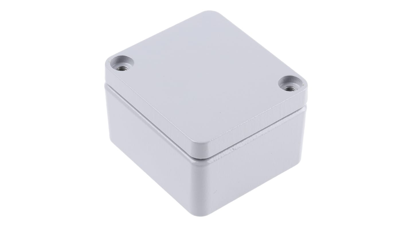 Fibox Euronord Series Grey Aluminium Enclosure, IP66, IP67, Grey Lid, 50 x 45 x 31.5mm