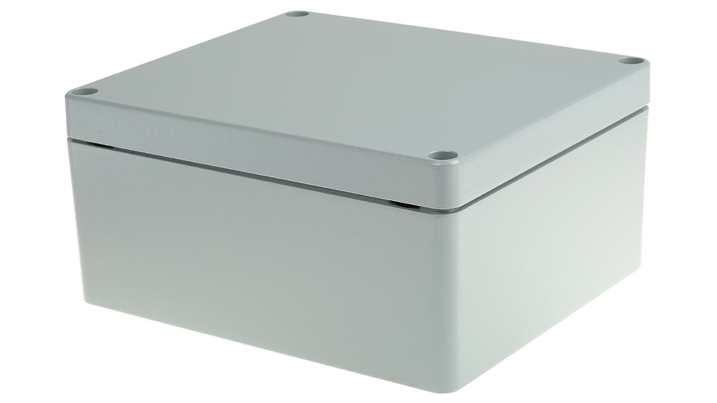 Fibox Euronord Series Grey Aluminium Enclosure, IP66, IP67, Grey Lid, 230 x 200 x 110mm