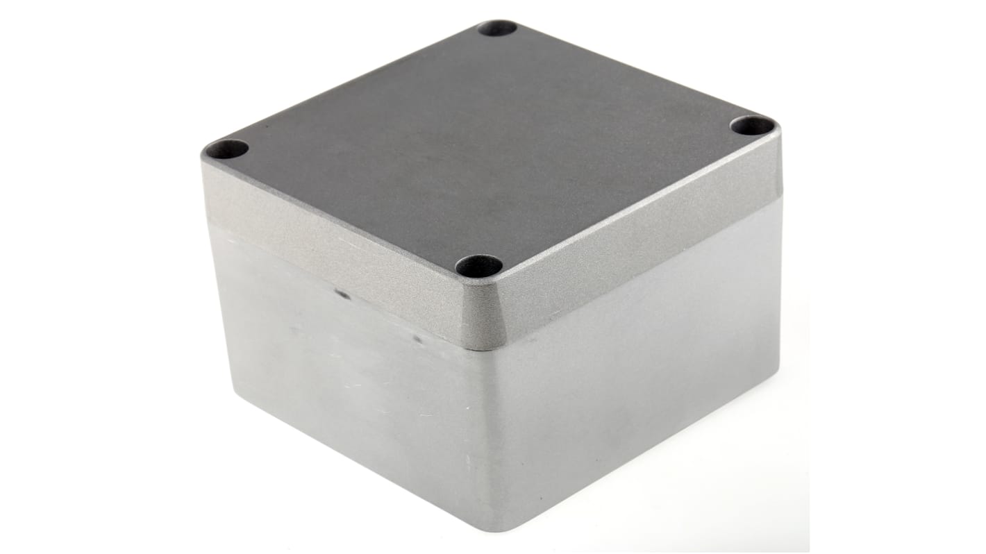 Fibox Euronord Series Unpainted Aluminium Enclosure, IP66, IP67, IP68, Unpainted Lid, 125 x 124 x 81mm