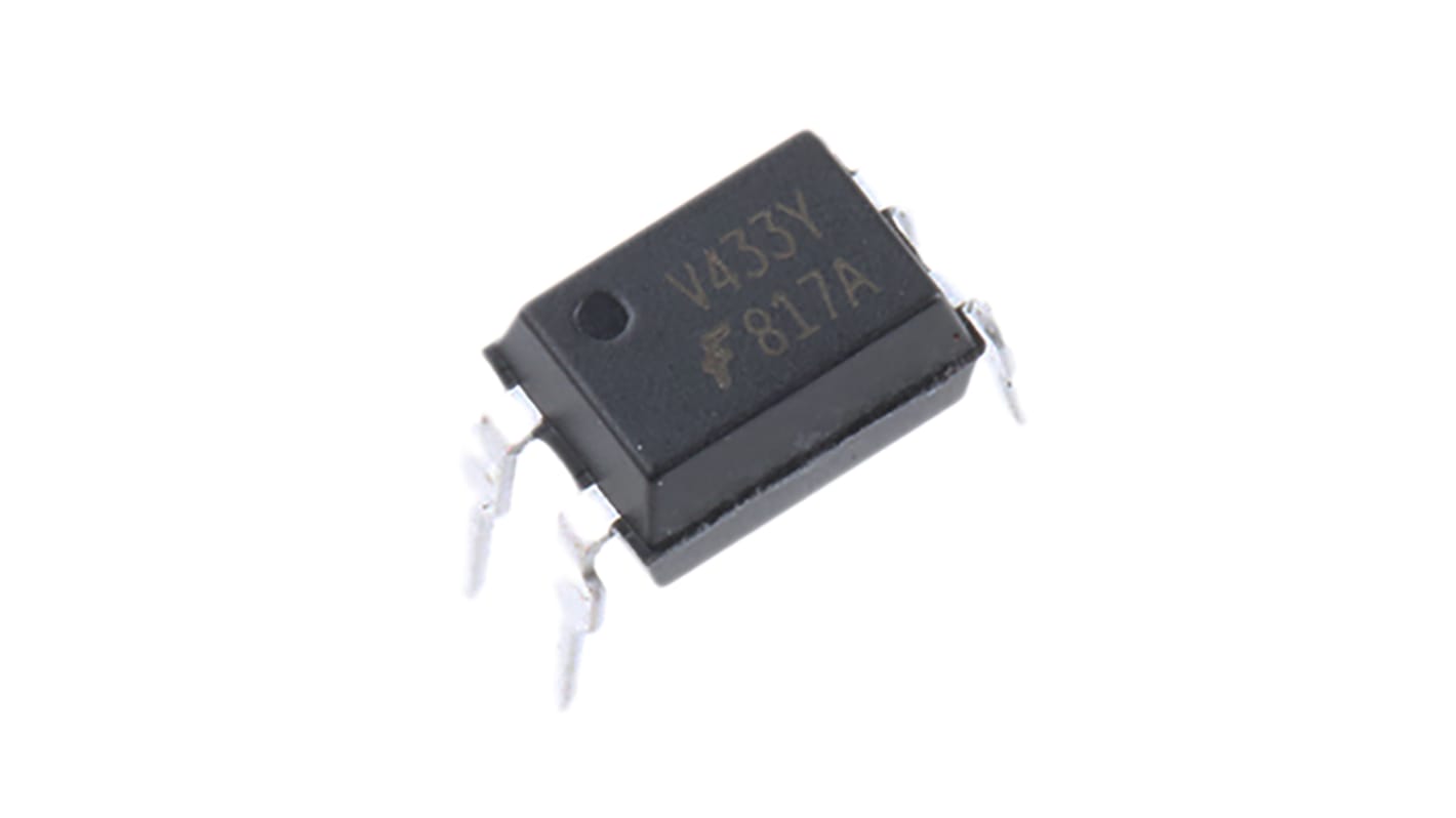 onsemi, FOD817A300 DC Input Transistor Output Optocoupler, Through Hole, 4-Pin DIP-B