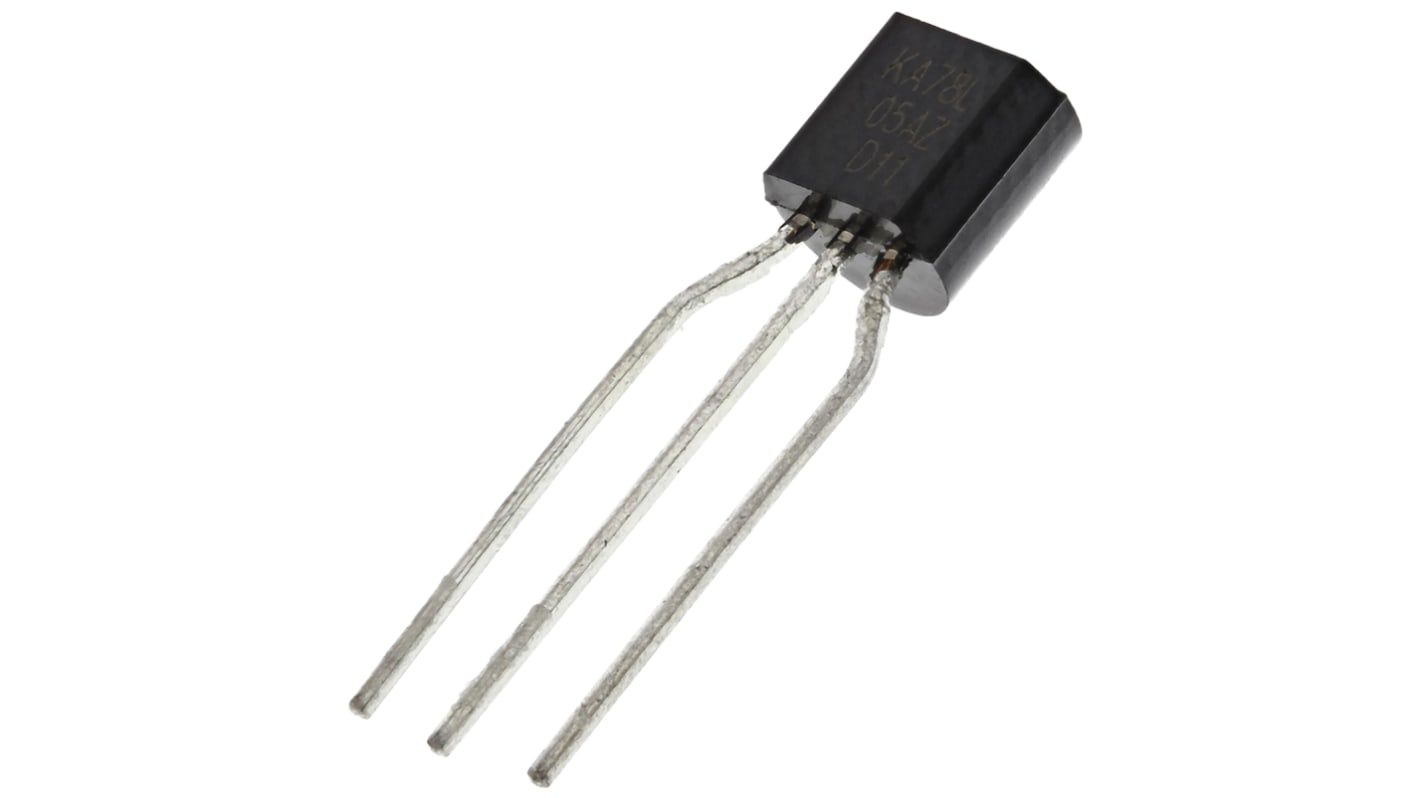 ON Semiconductor, 5 V Linear Voltage Regulator, 100mA, 1-Channel, ±5% 3-Pin, TO-92 KA78L05AZTA