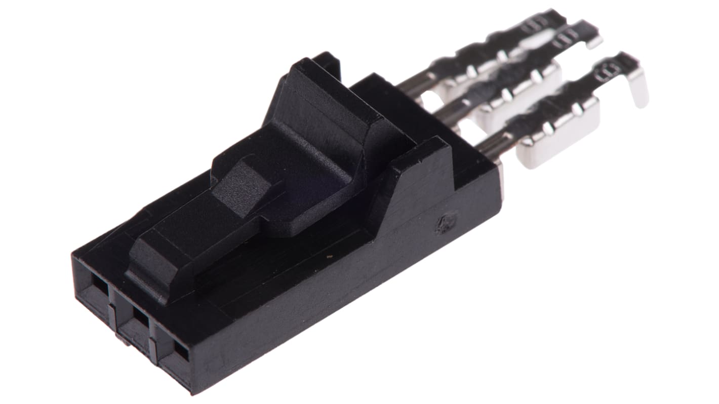 Conector IDC hembra TE Connectivity serie AMPMODU MTE de 3 vías, paso 2.54mm, 1 fila, Montaje de Cable