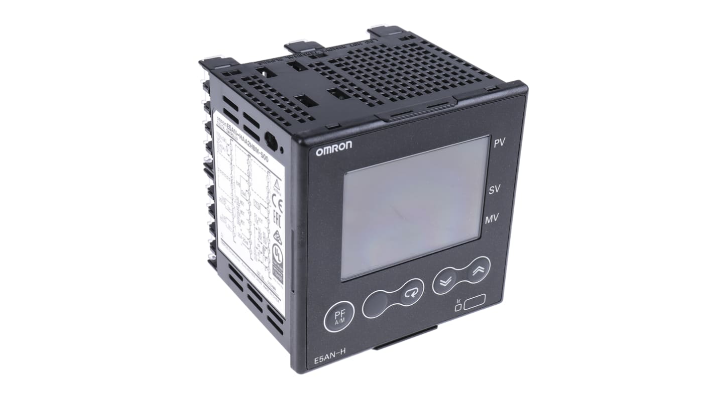 Omron E5AN PID Temperature Controller, 96 x 96mm, 2 Output Relay, 100 → 240 V ac Supply Voltage