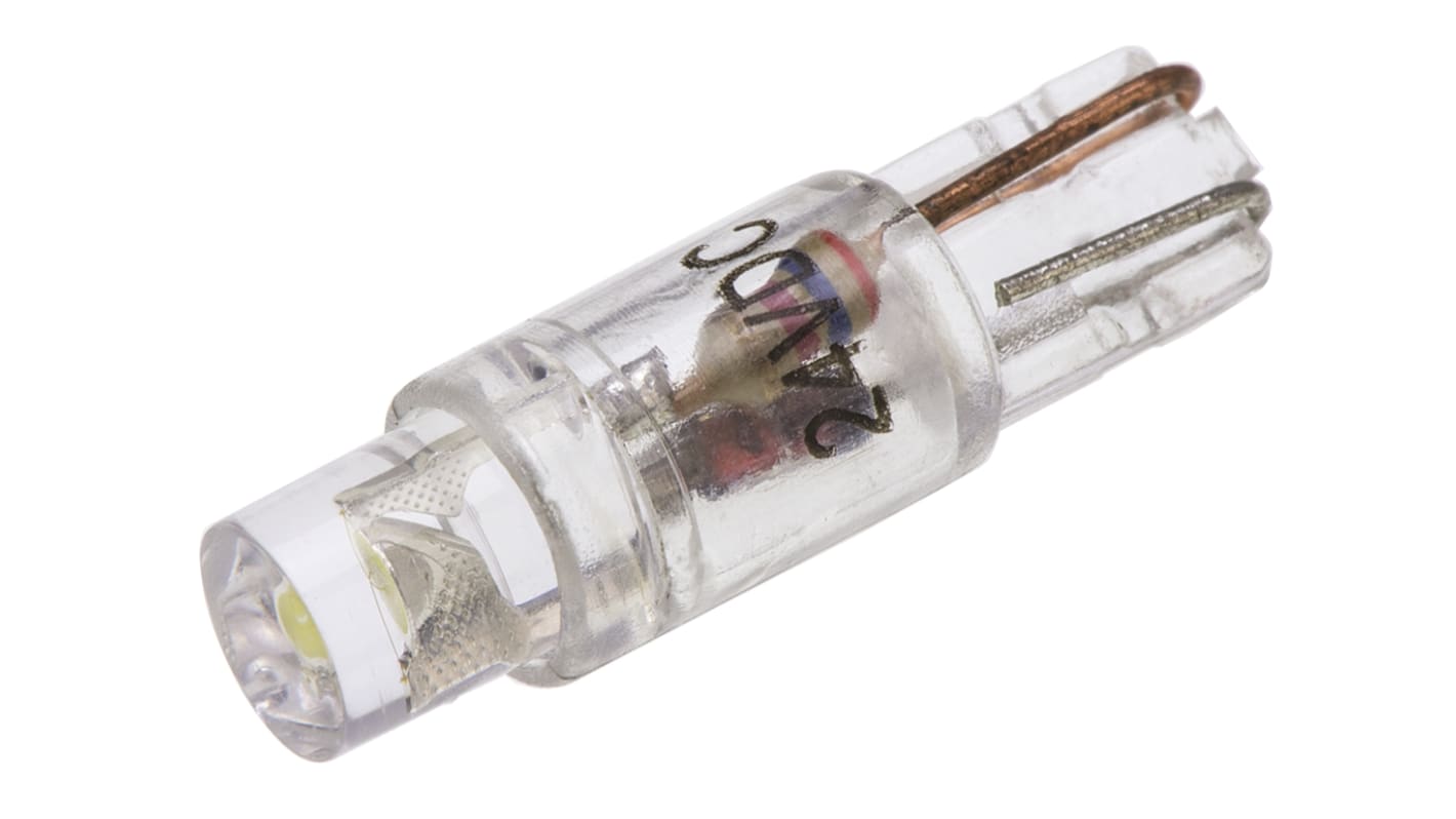 Jelzőfény Fehér, lámpa alsó rész: Ék, 4.5mm Ø , 24V