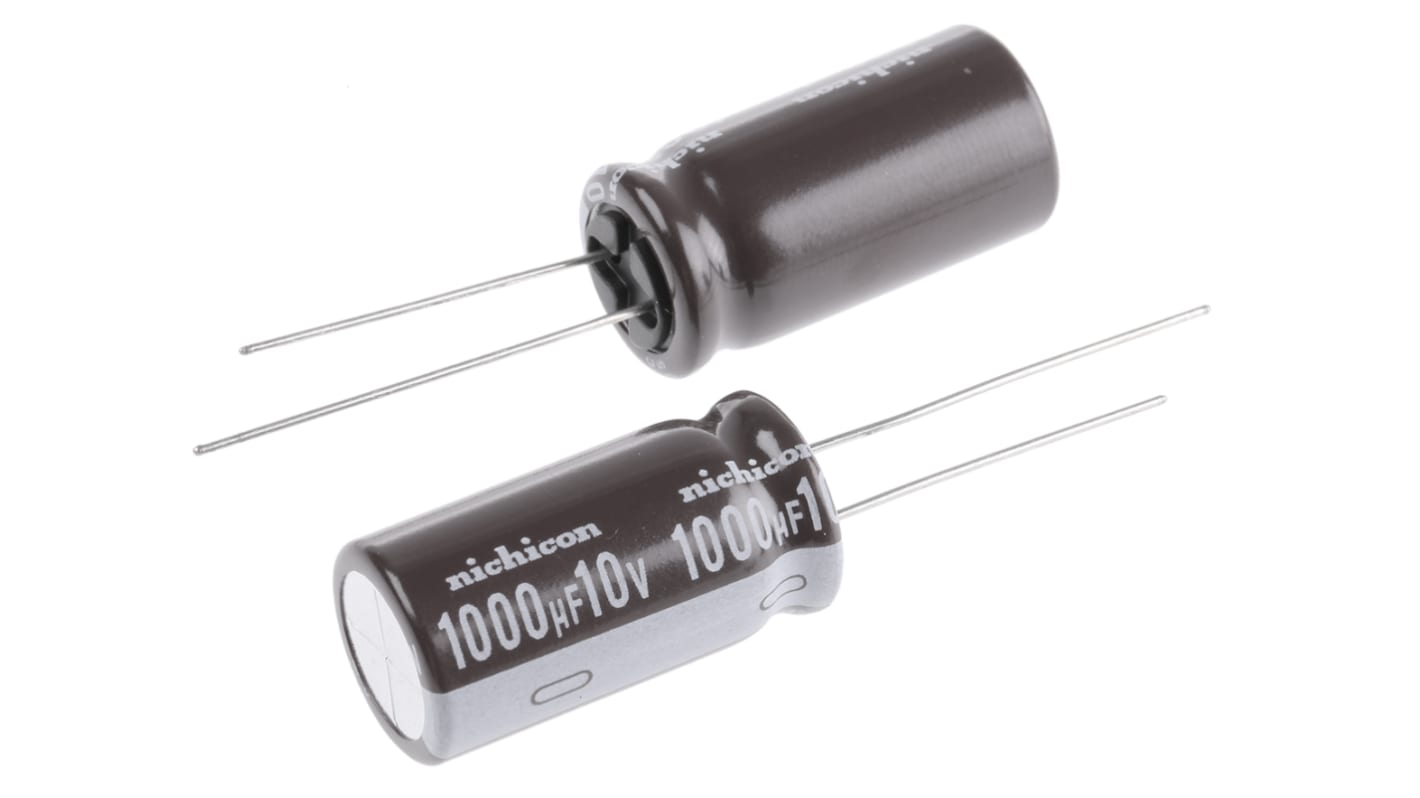 Nichicon PX, THT Elektrolyt Kondensator 1000μF ±20% / 10V dc, Ø 12.5mm x 25mm, bis 105°C