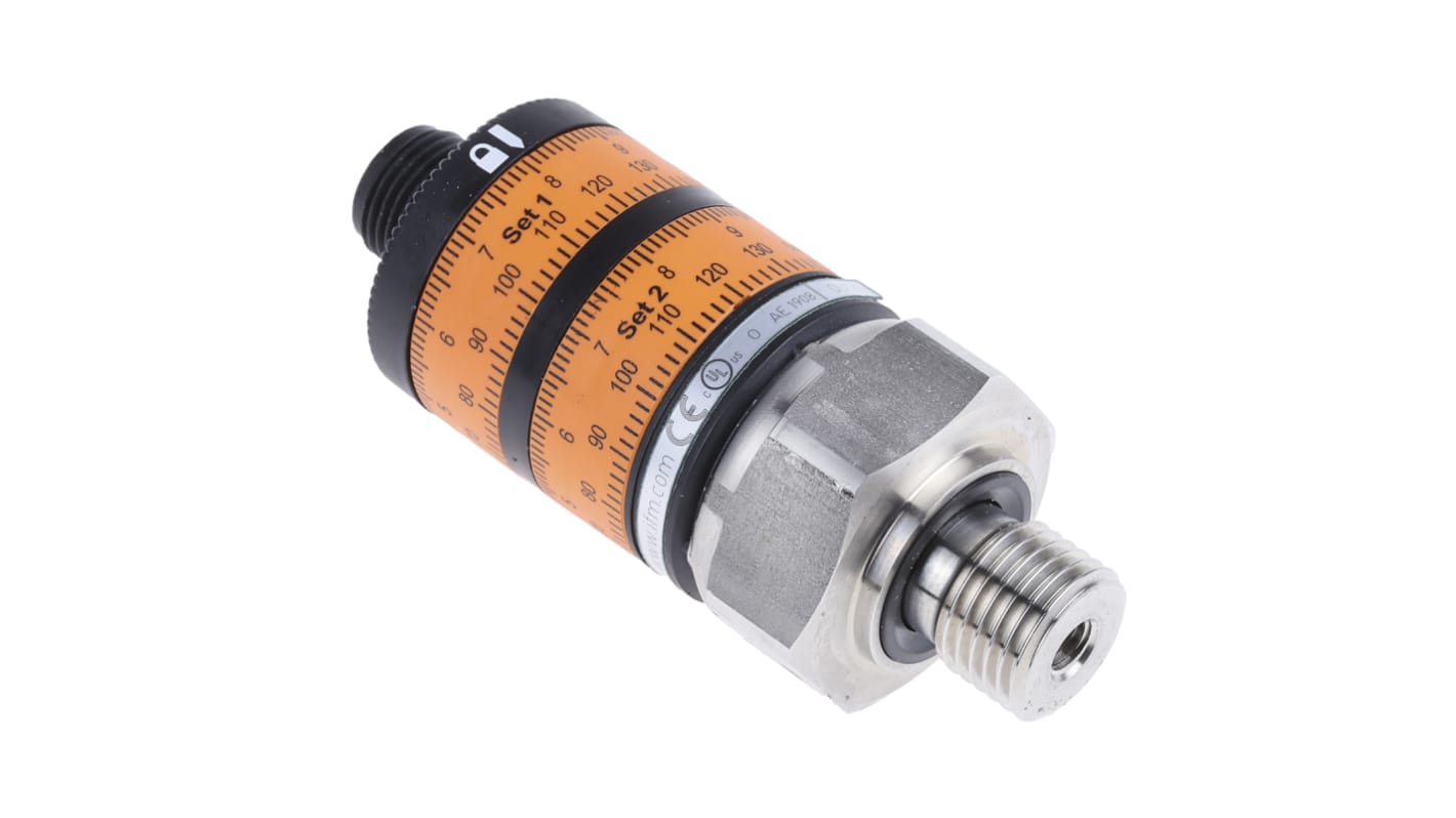 PK7524 ifm electronic Pressure Switch, 0bar Min, 10bar Max, PNP2NO