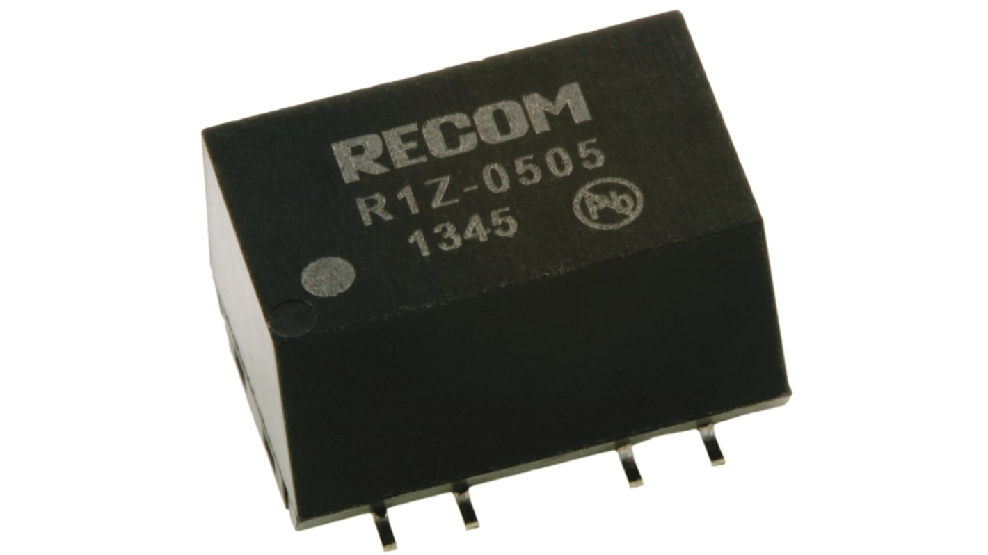 Recom DC-DCコンバータ Vout：5V dc 4.75 → 5.25 V dc, 1W, R1Z-0505