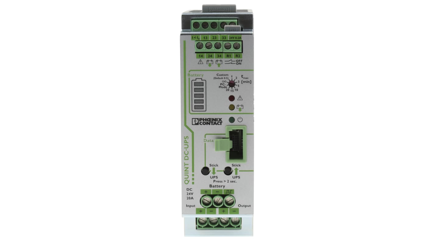 Fuente de alimentación ininterrumpida QUINT-UPS, 480W, 24V dc, montaje en carril DIN, alim. 24V dc