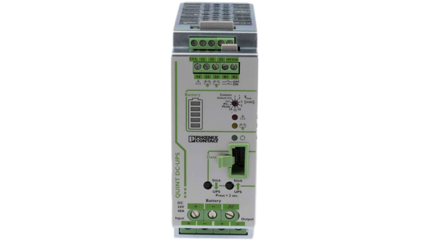 Phoenix Contact 24V dc Input DIN Rail Uninterruptible Power Supply (960W)