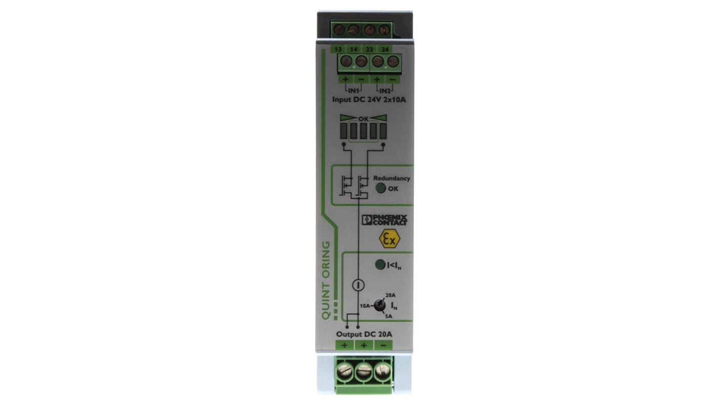 Phoenix Contact Redundancy module, for use with DIN Rail Unit