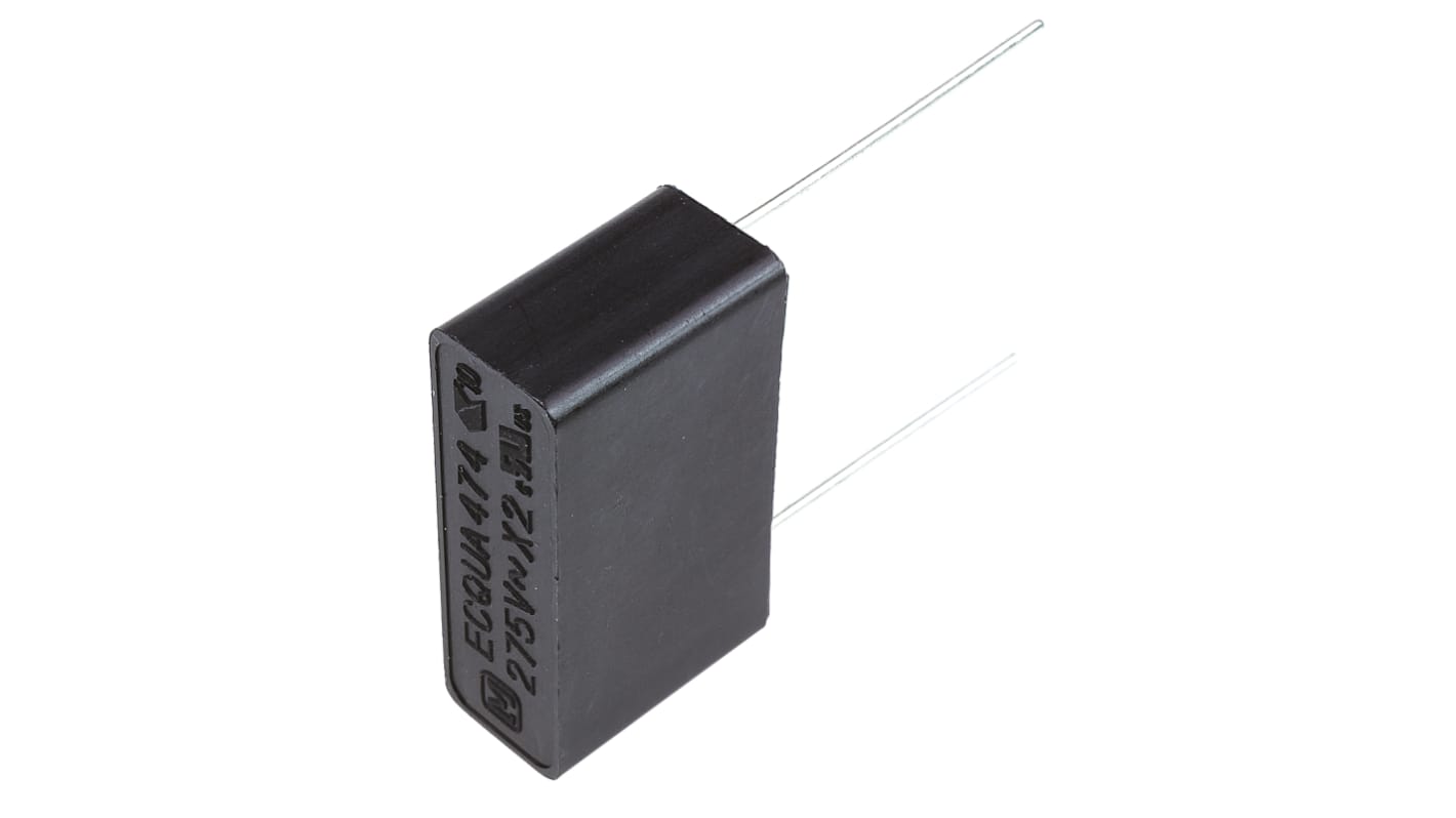 Panasonic ECQUA Polypropylene Film Capacitor, 275V ac, ±10%, 470nF, Through Hole