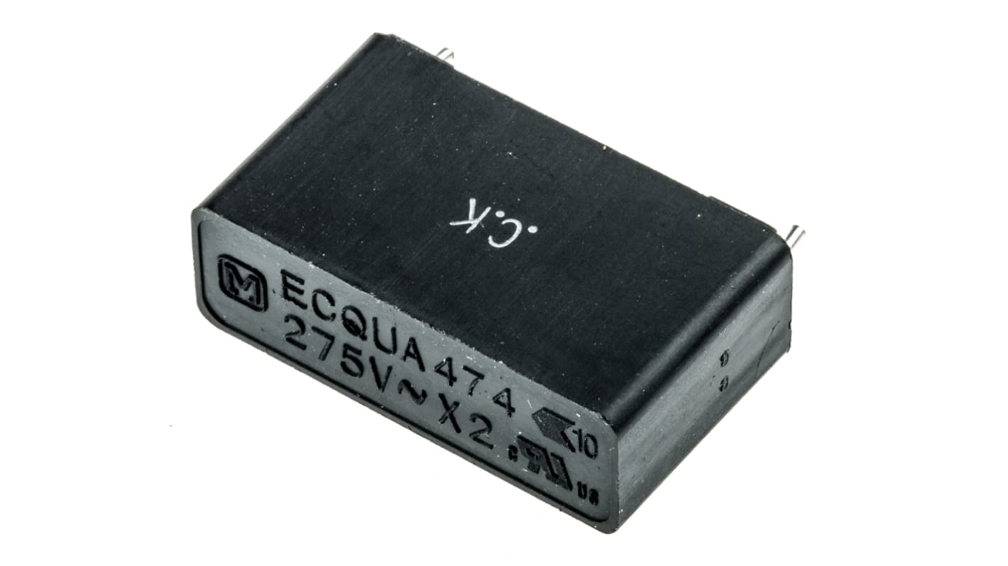 Fóliový kondenzátor, řada: ECQUA 470nF ±10% 275V ac, Průchozí otvor Panasonic