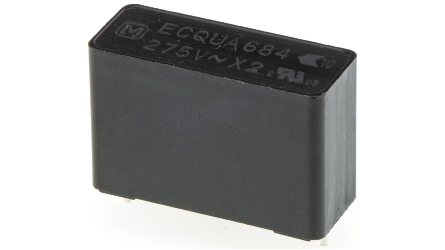 Panasonic ECQUA Polypropylene Film Capacitor, 275V ac, ±10%, 680nF, Through Hole