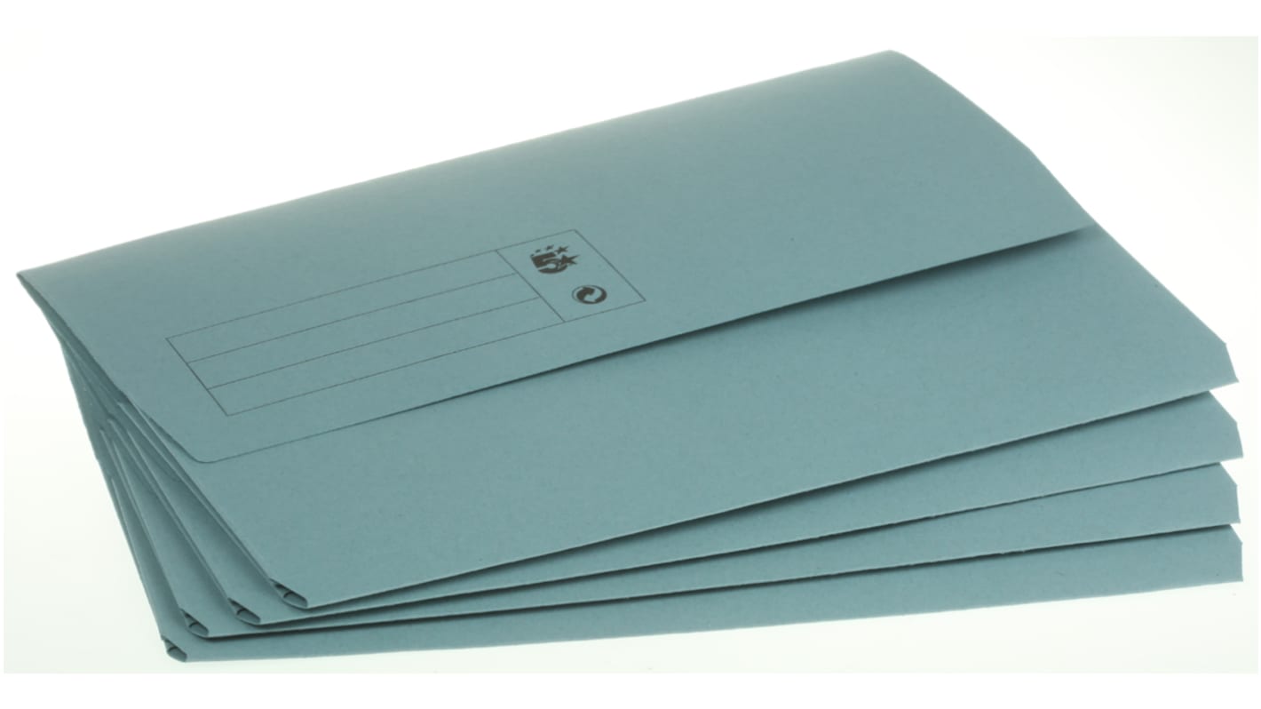 Portadocumenti 5 Star Blu Carta, per misura carta Pinzatura