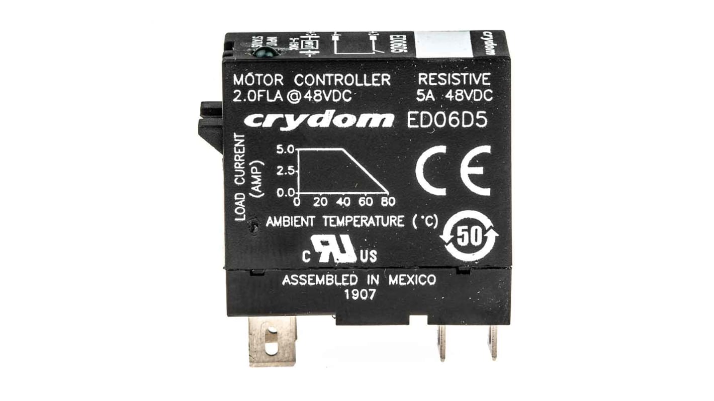 Sensata Crydom ソリッドステートリレー 最大負荷電流:5 A 最大負荷電圧:48 V dc DINレール, ED06D5