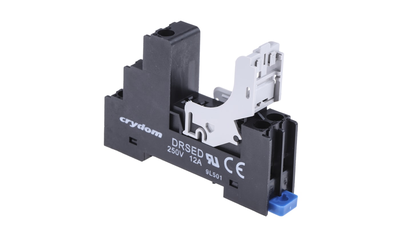 Sensata / Crydom ED Series 5 Pin 250V DIN Rail Relay Socket, for use with ED Series