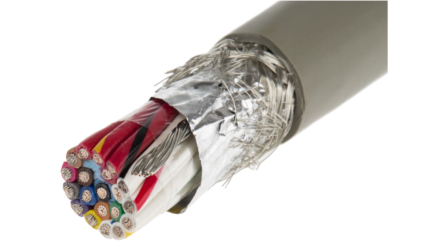 Cable de datos apantallado Alpha Wire ProTekt de 20 conductores, 0.81 mm², 18 AWG, long. 50m, Ø ext. 12.98mm, funda de