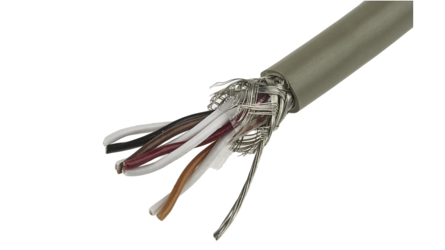 Câble de données Alpha Wire, 4 paires, 8x 0,09 mm² 28 AWG, Blindé, 50m