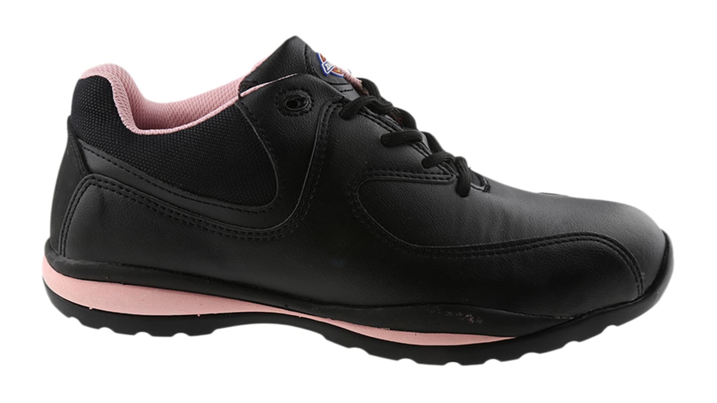 Zapatillas de seguridad para mujer Dickies de color Negro/rosa, talla 36, SB SRA