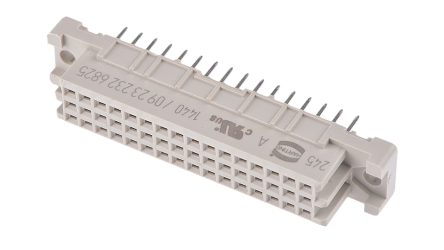 HARTING 09 23 32 Way 2.54mm Pitch, Type 2C Class C2, 3 Row, Straight DIN 41612 Connector, Socket