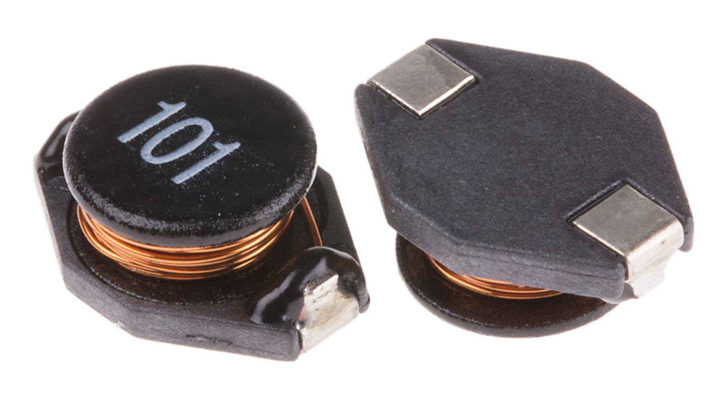 RS PRO, 31 Unshielded Wire-wound SMD Inductor 100 μH ±20% Wire-Wound 1.3A Idc