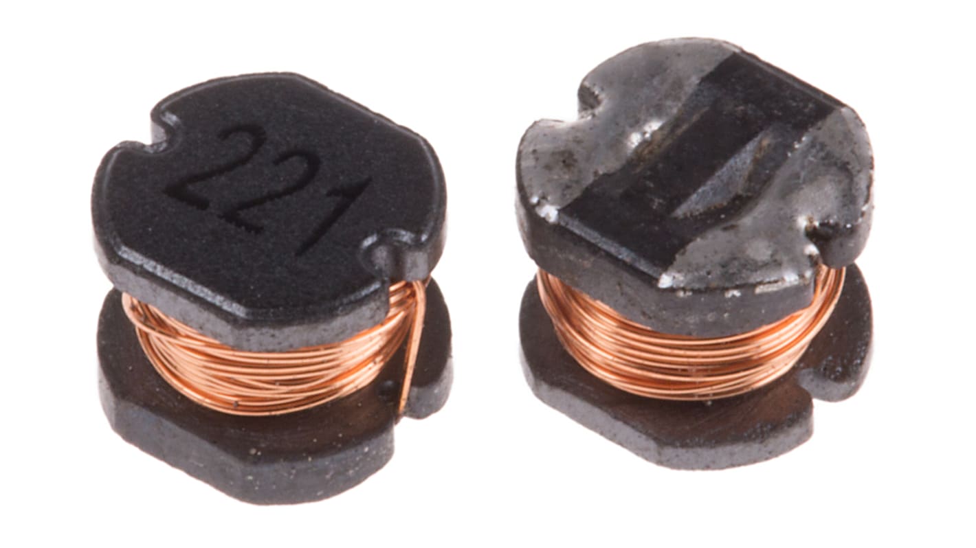 Inductor de montaje en superficie bobinado RS PRO, 220 μH, ±10%, no apantallado 54, 400mA Idc