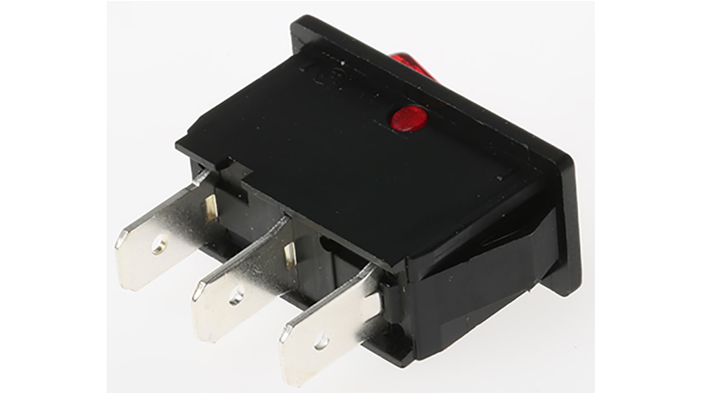 Marquardt Illuminated SPST, On-None-Off Rocker Switch Panel Mount