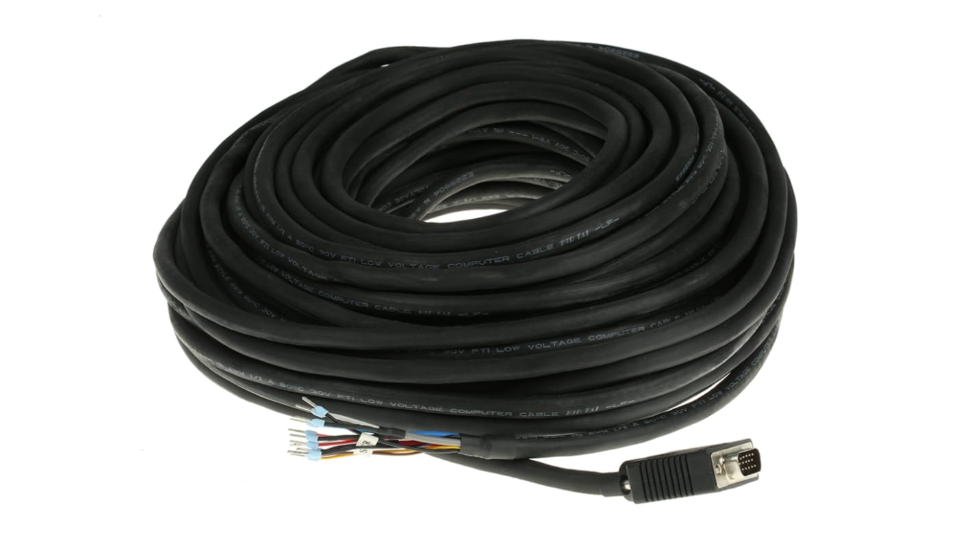 RS PRO Male VGA to Unterminated Cable, 30m